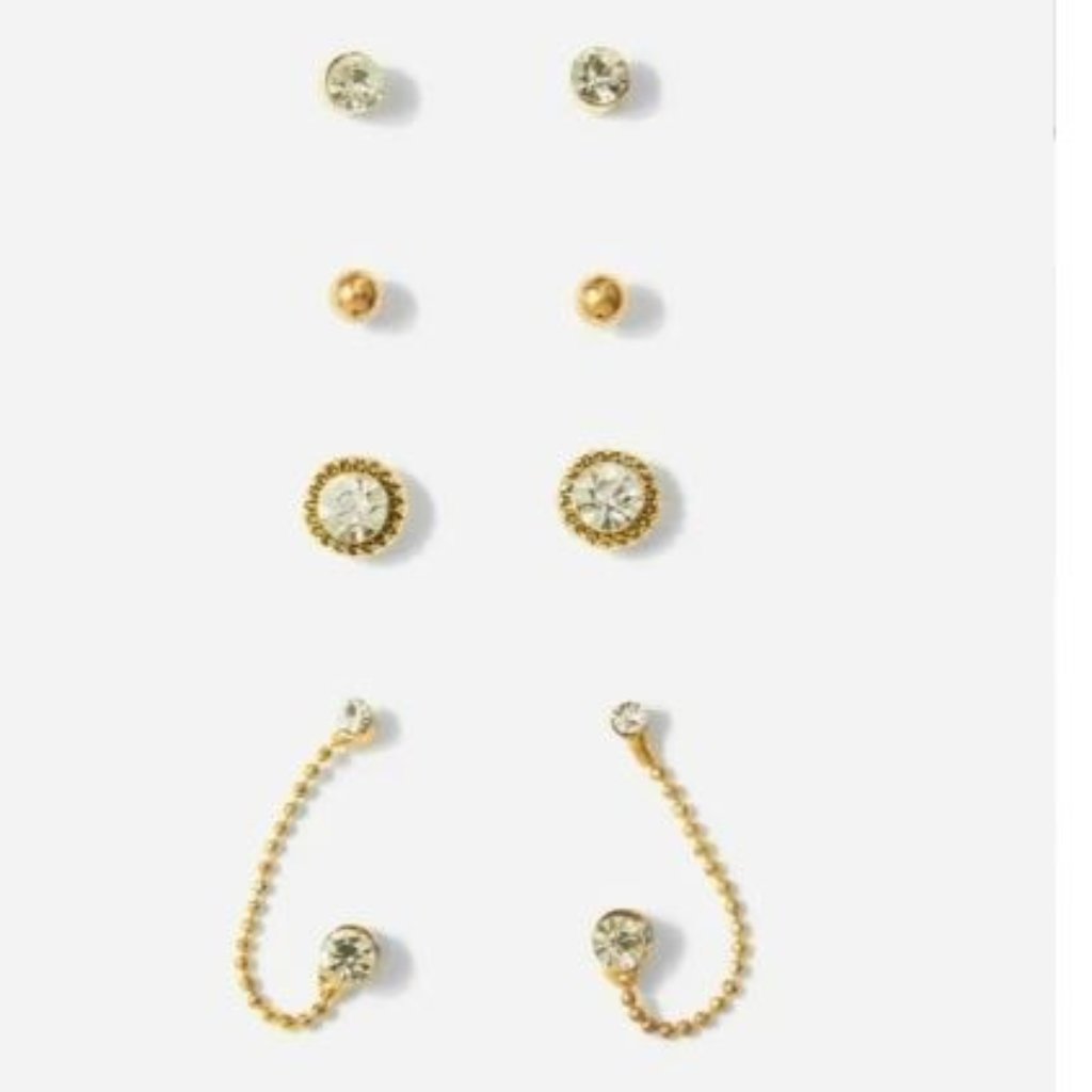 Sparkle Loop And Stud Earring Set